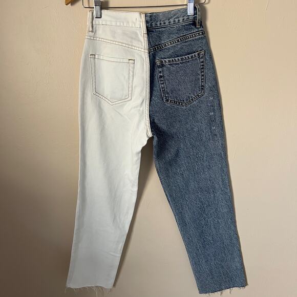 NWOT Pacsun Two Tone High Rise Straight Jeans Size 24 - Picture 2 of 8